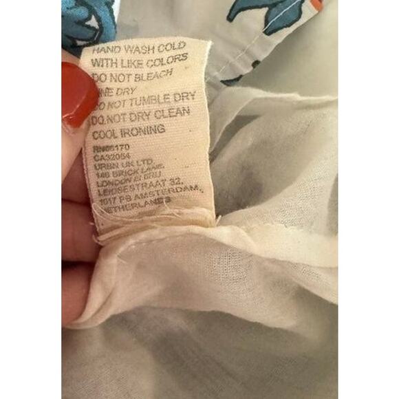 Forever That Girl Floral Smocked Halter Sundress Blue Orange Size S - Picture 9 of 16